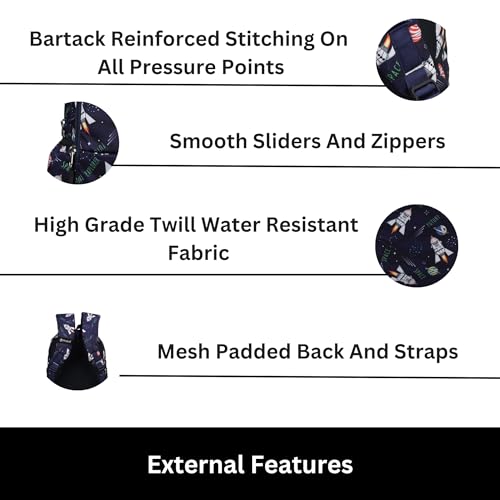 HYDER 35L Zippy Latest And Trendy Stylish Waterproof College/Casual/School Bag/Backpack For Kids, Boys, Girls, Men And Women | Best Bags For Everyday Use (Navy Blue) - Image 4
