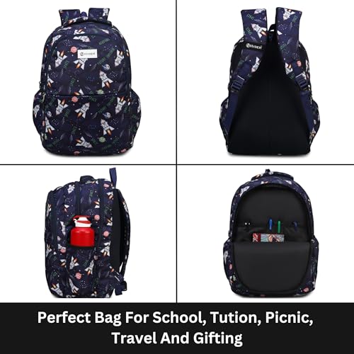HYDER 35L Zippy Latest And Trendy Stylish Waterproof College/Casual/School Bag/Backpack For Kids, Boys, Girls, Men And Women | Best Bags For Everyday Use (Navy Blue) - Image 2