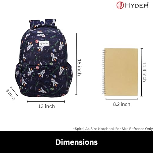 HYDER 35L Zippy Latest And Trendy Stylish Waterproof College/Casual/School Bag/Backpack For Kids, Boys, Girls, Men And Women | Best Bags For Everyday Use (Navy Blue) - Image 5