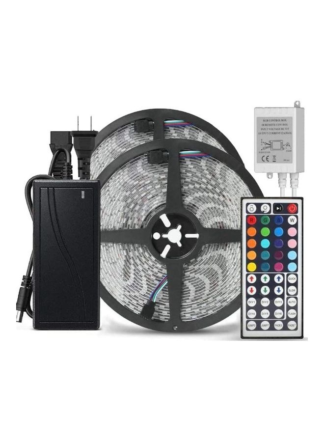 10M 5050 RGB WiFi LED Soft Light Strip Kit With Remote Wireless Controller Brown - Image 1