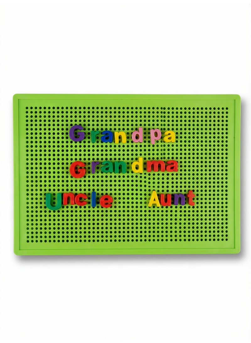Kids' Educational Puzzle Blocks Set: Alphabet & Numbers Pegboard Toy for Early Learning & Skill Development - Image 2