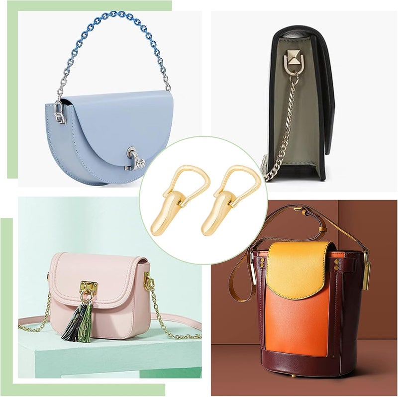 كلاراكو مجموعة من 6 قطع من مسامير الأزرار المسطحة من كلاركو، مشبك تعليق المحفظة، مشبك حلقة على شكل حرف D، مشبك أدوات لصنع الحقائب، مسمار معدني، مسمار، مشبك جانبي لحقيبة اليد، موصلات، أبازيم لأعمال يدوية جلدية، أحزمة، إصلاحات حقائب اليد - Image 4