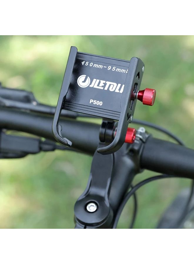 P500 Aluminum Alloy Bike Phone Holder 270 Degree Adjustable Anti Slip Mount - Image 2