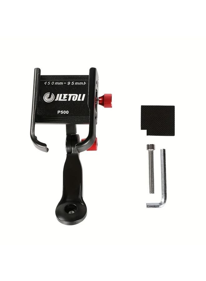 P500 Aluminum Alloy Bike Phone Holder 270 Degree Adjustable Anti Slip Mount - Image 1
