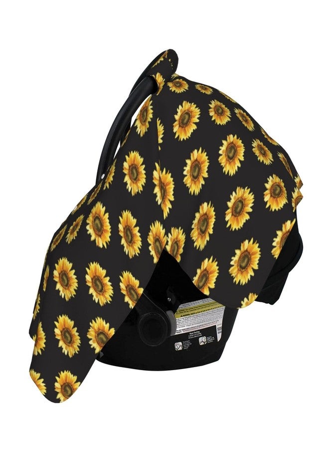 Mcewoel Sunflower Baby Car Seat Cover for Baby, Nursing Cover for Mom, Sunflower Baby Items Stuff - Image 3