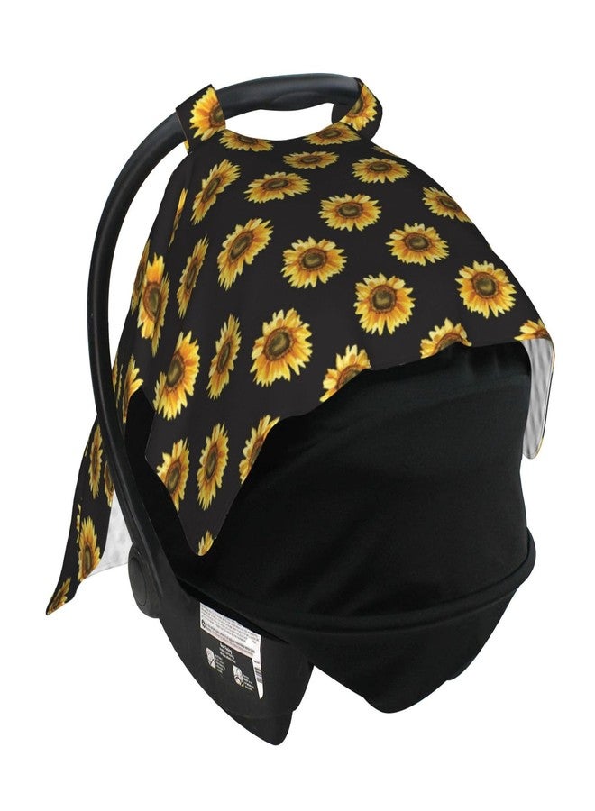 Mcewoel Sunflower Baby Car Seat Cover for Baby, Nursing Cover for Mom, Sunflower Baby Items Stuff - Image 4