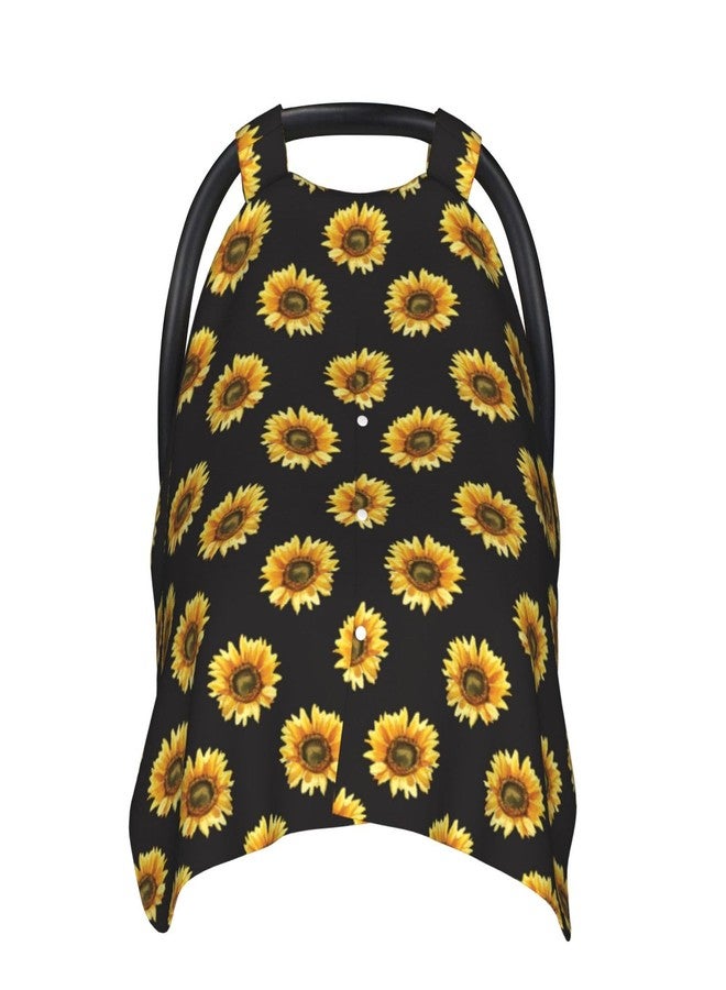 Mcewoel Sunflower Baby Car Seat Cover for Baby, Nursing Cover for Mom, Sunflower Baby Items Stuff - Image 2