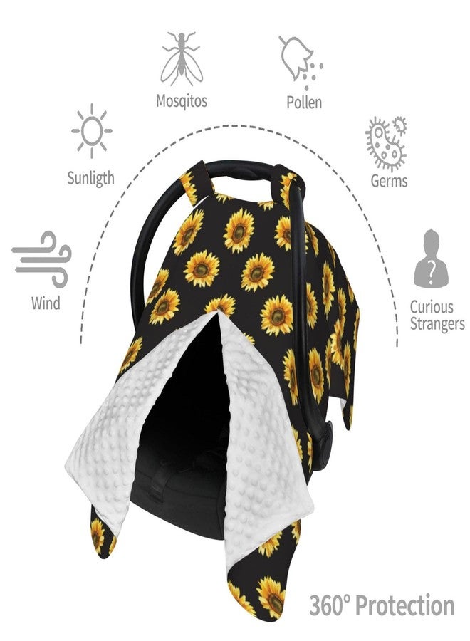 Mcewoel Sunflower Baby Car Seat Cover for Baby, Nursing Cover for Mom, Sunflower Baby Items Stuff - Image 5