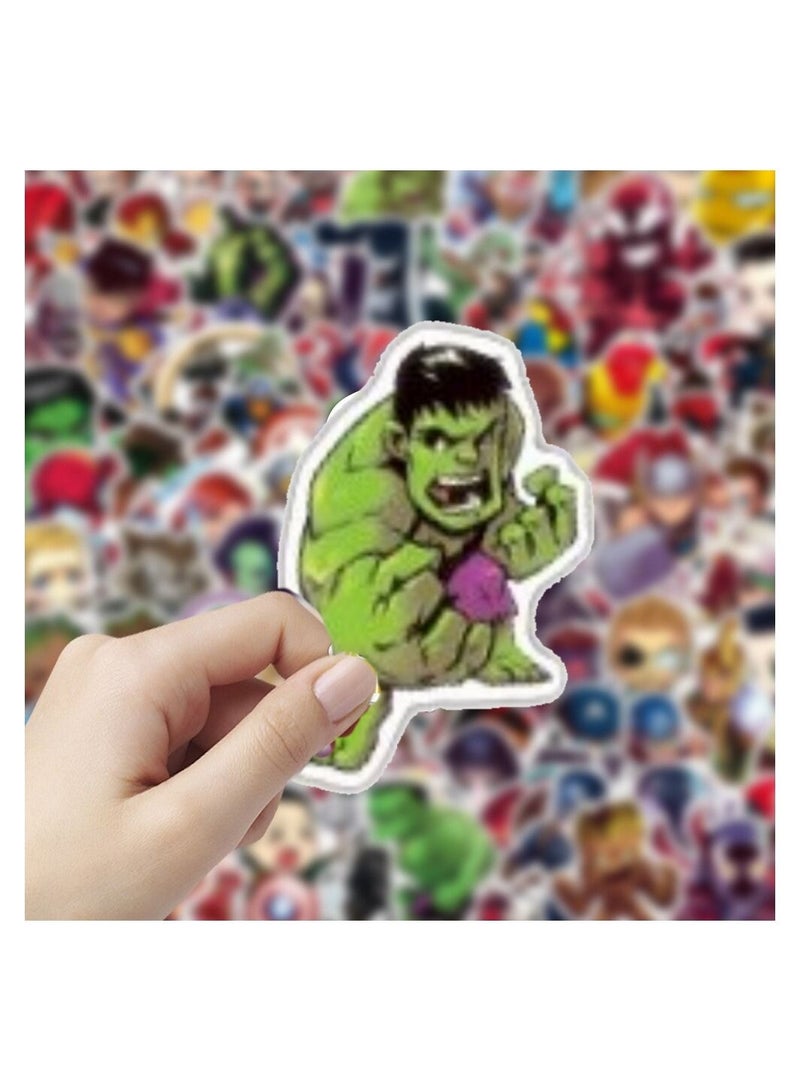JOLLITY LLC Marvel Stickers The Avengers Waterproof Sticker Luggage Skateboard Guitar Laptop Spiderman Hulk Superman Stickers Kid Toys (100pcs) - Image 2