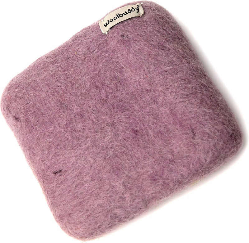 Woolbuddy Needle Felting Wool Mat – 6x6x1.5 Inch Pad for Felting Projects – Durable, Eco-Friendly Alternative to Foam Felting Pads – Ideal for Felting Supplies & Tools (Lavender) - Image 1