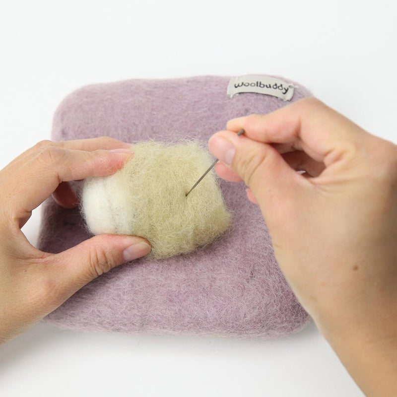 Woolbuddy Needle Felting Wool Mat – 6x6x1.5 Inch Pad for Felting Projects – Durable, Eco-Friendly Alternative to Foam Felting Pads – Ideal for Felting Supplies & Tools (Lavender) - Image 5
