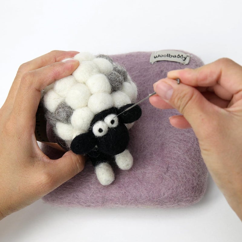 Woolbuddy Needle Felting Wool Mat – 6x6x1.5 Inch Pad for Felting Projects – Durable, Eco-Friendly Alternative to Foam Felting Pads – Ideal for Felting Supplies & Tools (Lavender) - Image 2