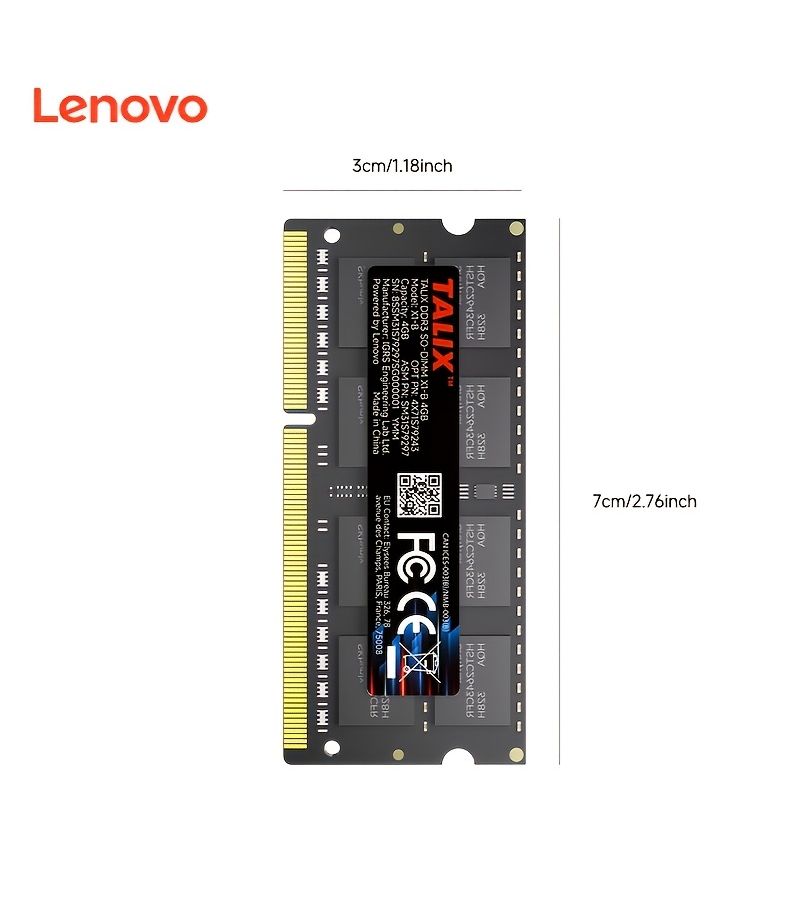 وحدة ذاكرة وصول عشوائي (RAM) محمولة من نوع DDR3 بسعة 4 جيجابايت وسرعة 1600 ميجاهرتز، مصممة لمنصات إنتل لترقية الذاكرة بسرعة عالية. - Image 5