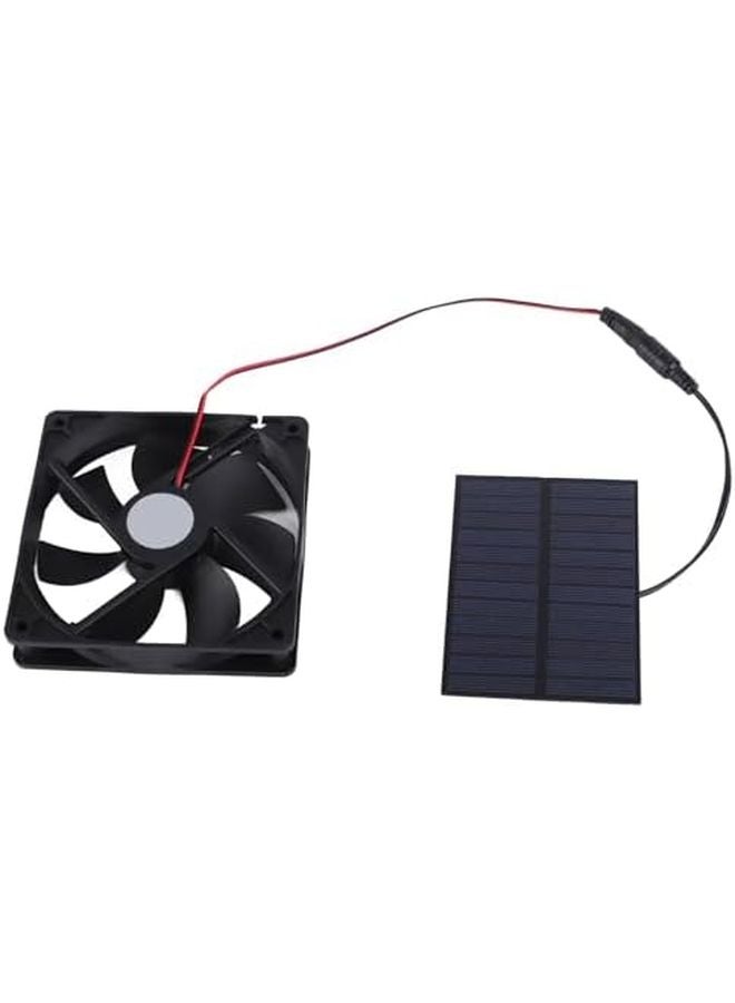 Solar Powered Exhaust Fan Kit 3W Automatic Speed Control for Chicken Coop Greenhouse Shed Ventilation - Image 1