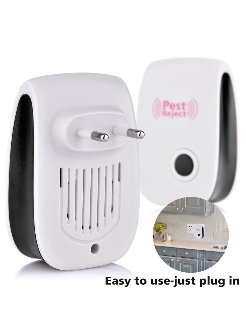 Pest Reject جهاز إلكتروني لرفض الآفات بالموجات فوق الصوتية جهاز طارد الصراصير والحشرات والجرذان والبعوض العنكبوتي وقاتل الآفات المنزلية لمكافحة الآفات - Image 3
