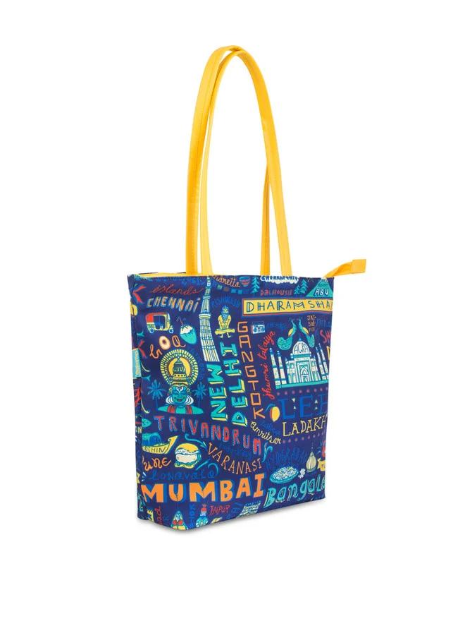 Chumbak  Teal By Chumbak Travel Diaries Tote Bag  | Best Price UAE