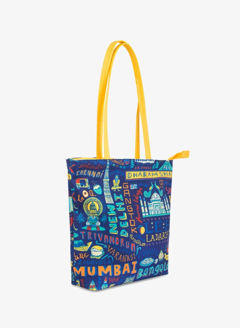 Chumbak Teal By Chumbak Travel Diaries Tote Bag