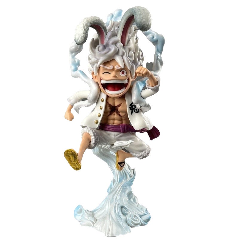 One Piece Luffy Rabbit Nika Running Bunny Ears Anime Figure - Image 1