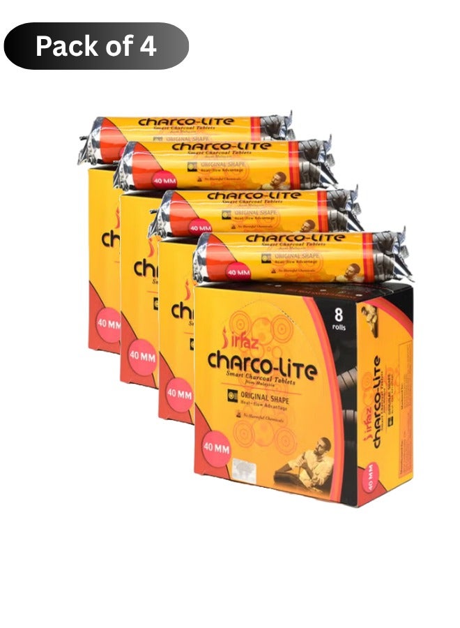 ايرفاز (عبوة من 4 قطع) أقراص فحم ذكية لايت من الفحم، 80 قطعة - Image 1
