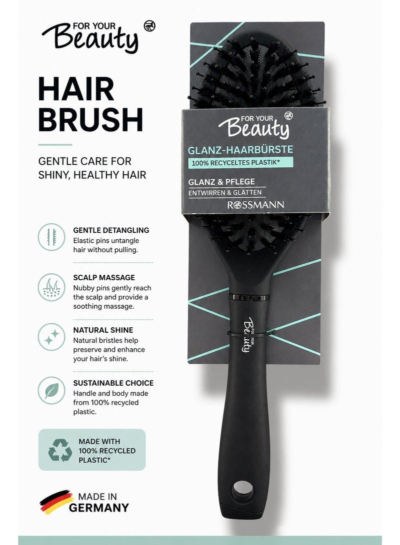 ROSSMANN German Brand, Care Hair Brush – Gentle Brushing, Scalp Massage, and Natural Shine, Paddle hair brush, Hair Styling Brush. - Image 1