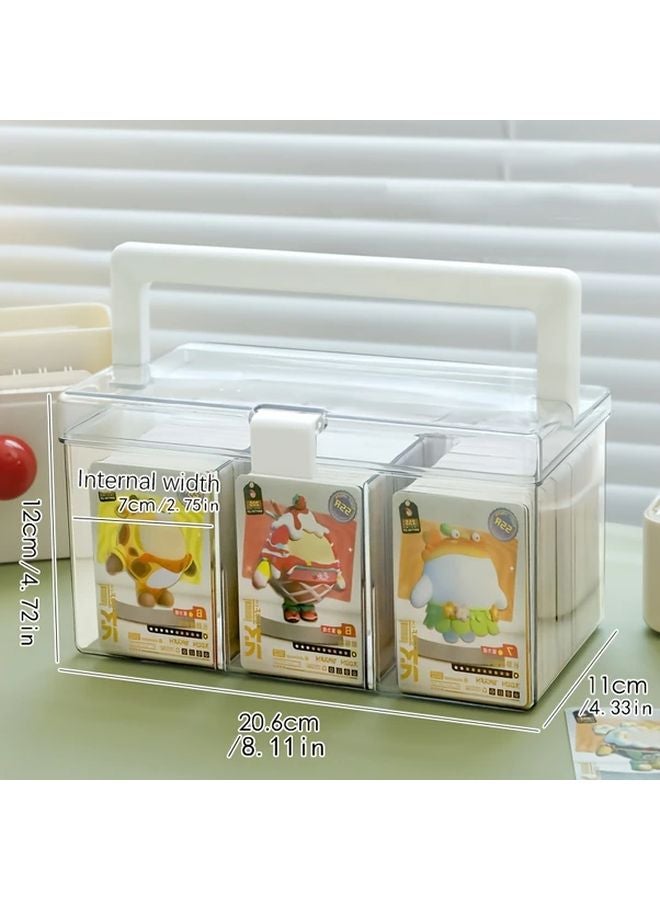 Portable Large Capacity Clear Card Storage Box Organizer For Collectors - Image 3