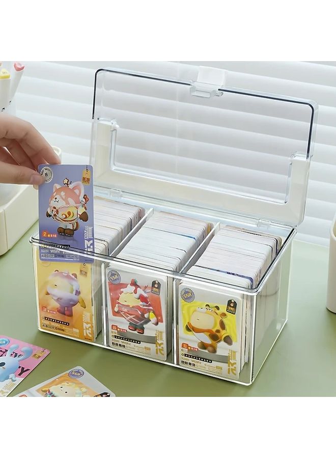 Portable Large Capacity Clear Card Storage Box Organizer For Collectors - Image 4