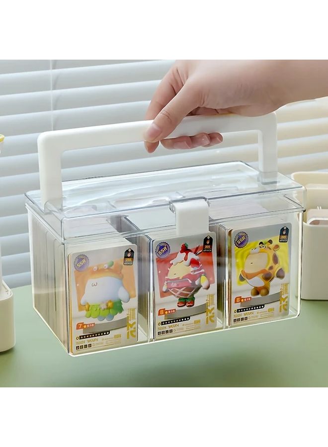 Portable Large Capacity Clear Card Storage Box Organizer For Collectors - Image 2