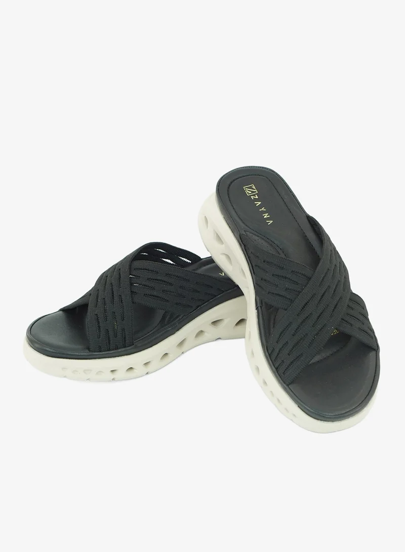 زينة 221-337 Zayna Ladies Casual Slides 3F2006-912 Black