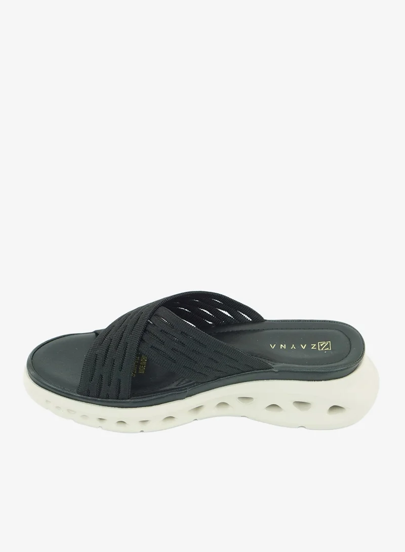 Zayna Black 221-337 Zayna Ladies Casual Slides 3F2006-912 Black for Women | Best Price UAE