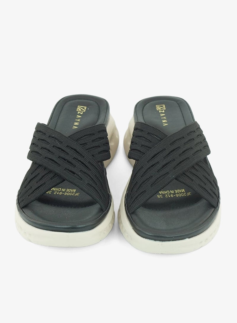 زينة 221-337 Zayna Ladies Casual Slides 3F2006-912 Black - Image 5