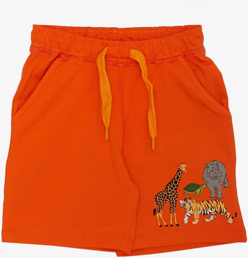 Breeze Boy's Suit Shorts with Strong Animals Pattern 1.5-5 Years, Orange