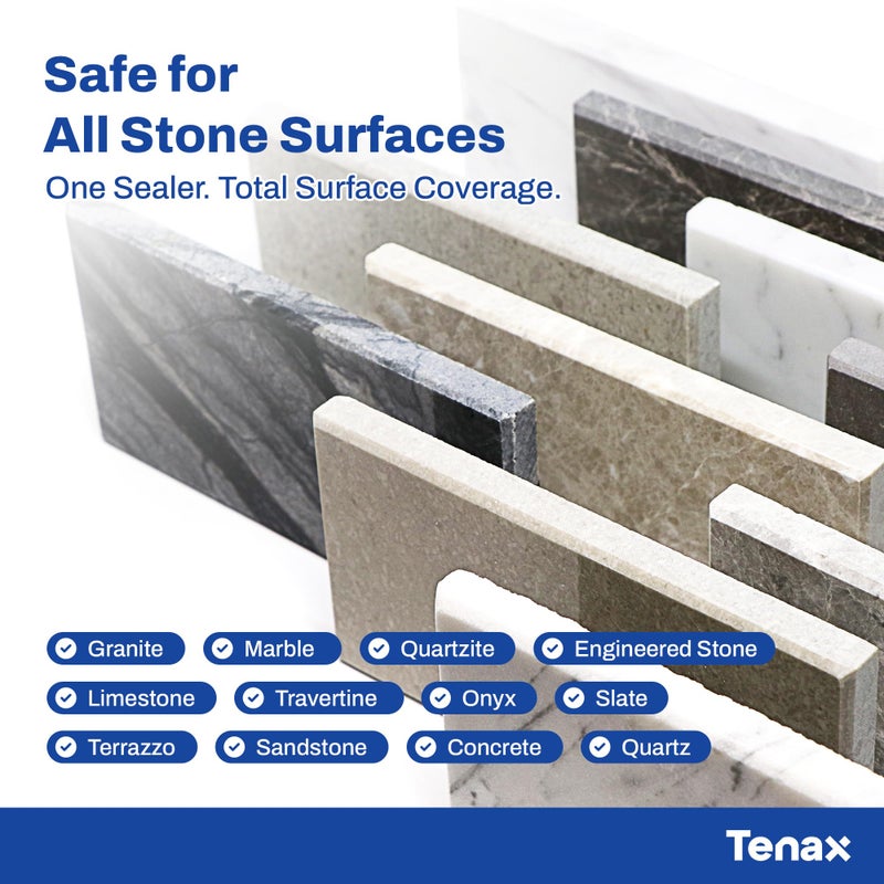 Tenax Hydrex Stone Sealer - Professional Penetrating Sealer for Granite, Marble, Natural Stone & Concrete - Stain & Water Protection for Countertops, Tile, Indoor & Outdoor Surfaces - 1 Quart - Image 3