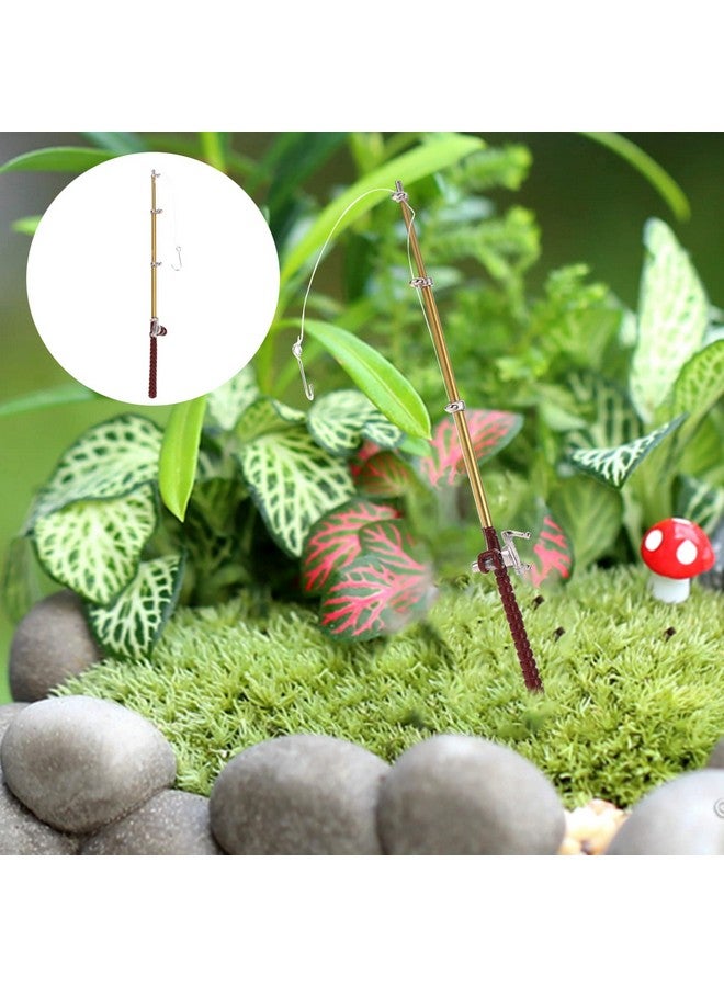 Toddmomy Miniature Dollhouse Fishing Pole Toy Fishing Pole Miniature Fishing Rod Mini Fishing Pole For Dollhouse Decorations (12.5Mm) - Image 4