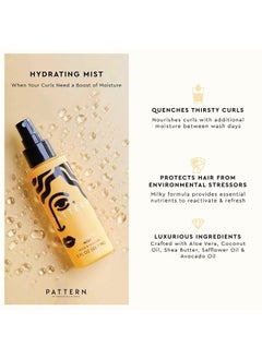 PATTERN Beauty by Tracee Ellis Ross Hydrating Mist, 12 Fl Oz, Avocado Oil for Curlies, Coilies and Tight-Textured Hair, 3a-4c  - Image 2