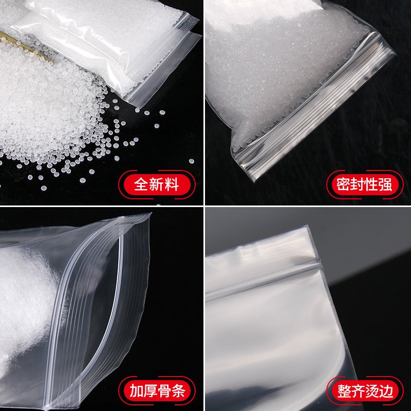 Factory Thickened Plastic Food Sealed Bag Transparent Pe Self-Sealing Bag Plastic Packaging Bag Sealed Bag - Image 4