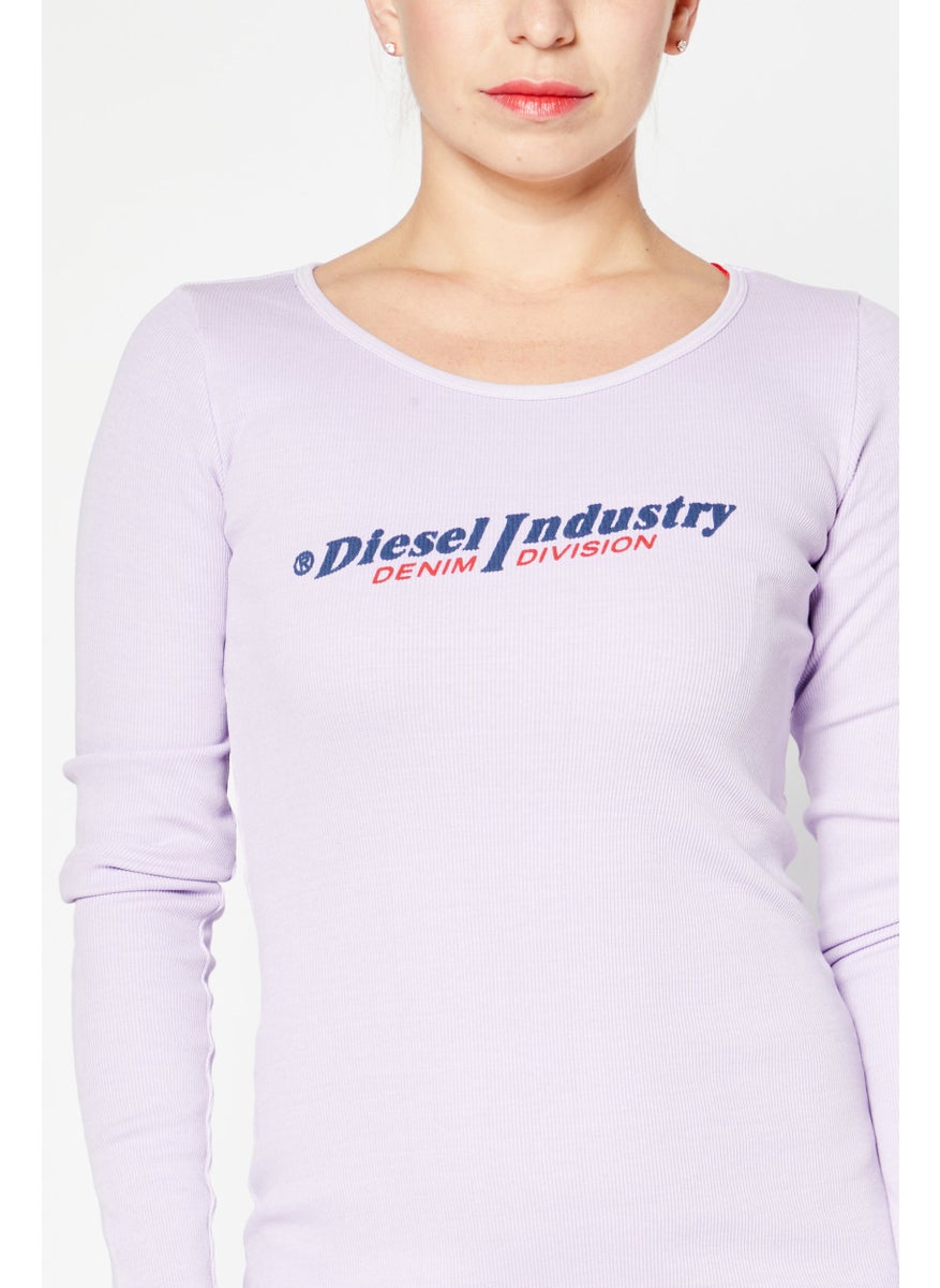 Paradise - Women Brand Logo Mini Casual Dress, Lavender - Image 1