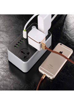 Generic Universal Power Strips 3 Way Outlets 6 USB Plug Ports Surge Protection Power Socket Switch Portable Charger Fast Charging with 2M Wall Plug Adapter  - Image 4
