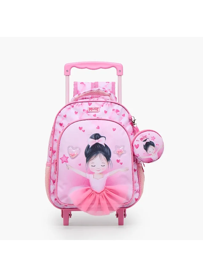 ماست 12 Inch-Little Ballerina-Trolley Bag-2 Cmprts- (Polyester) Multicolor \ 27X10X31
