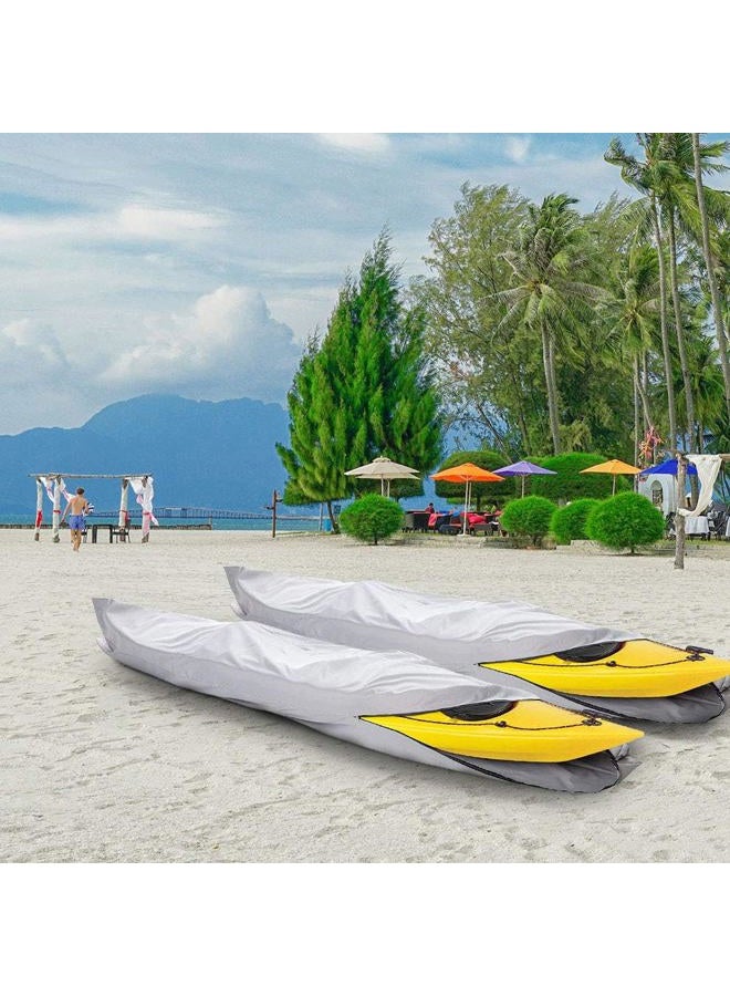 iCover 16ft Kayak Cover- Water Proof Heavy Duty Kayak/Canoe Cover Fits Kayak or Canoe up to 16ft Long and Beam Width up to 36in, Grey K7303C - Image 5
