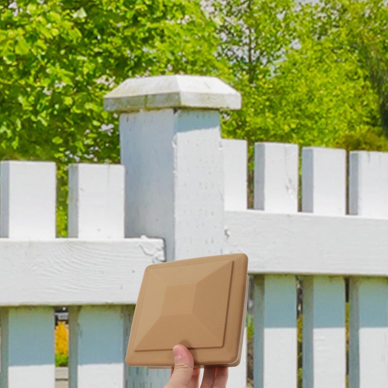 Uonlytech 2 Pcs PVC Post Caps Gate Post Toppers Plastic Deck Poles Cap Outdoor Protective for Mailbox - Image 5