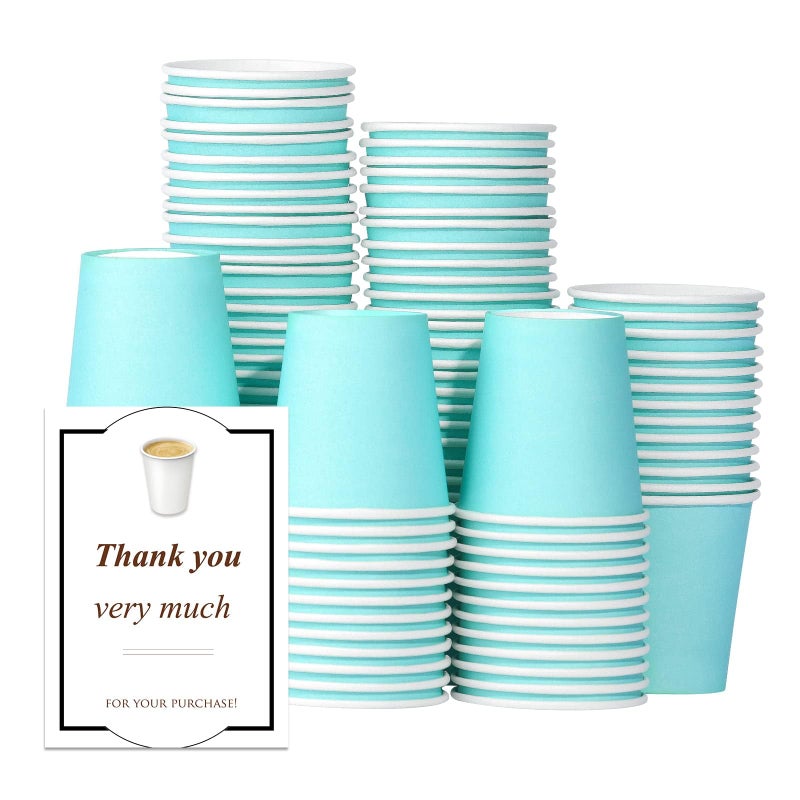 Huaiid Huaiid 100 Pack 3 oz Paper Cups  Bathroom Mouthwash Snack  Espresso  Perfect for Home Condos RVs  Campers Blue