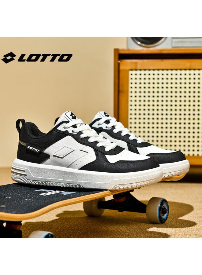 Lotto Men's Autumn Leather Sports Sneakers Casual Student Versatile Shoes Black Size 43 - Image 3