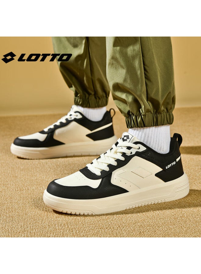 Lotto Men's Autumn Leather Sports Sneakers Casual Student Versatile Shoes Black Size 43 - Image 4