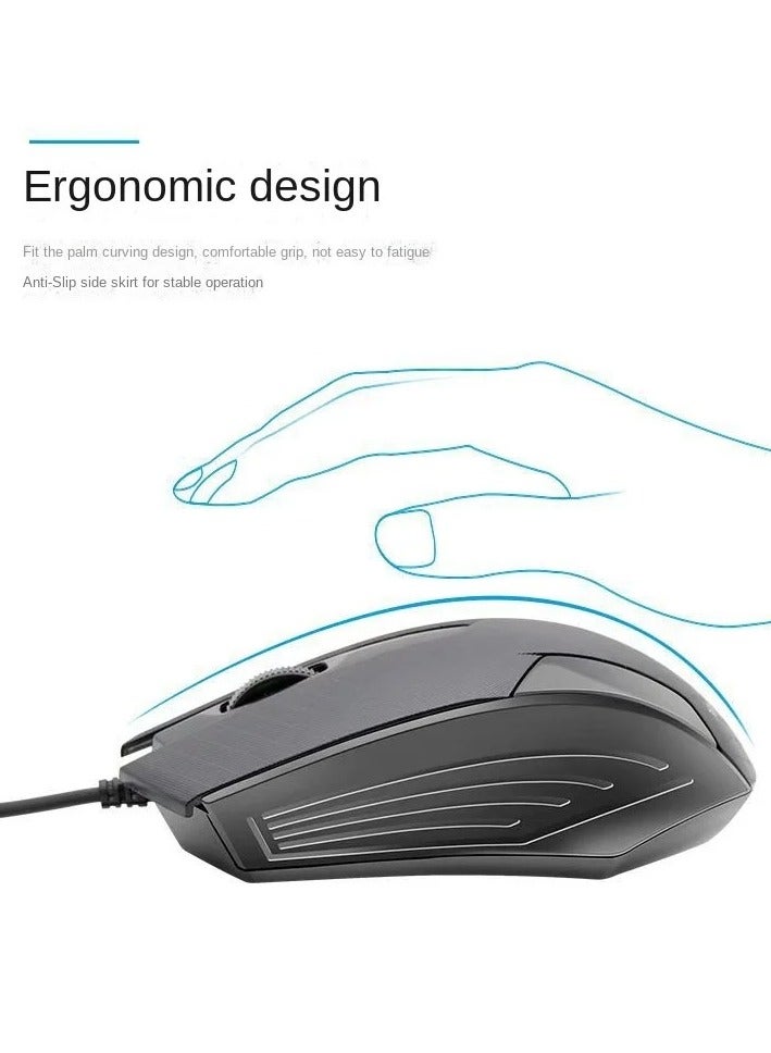 ماوس سلكي USB للأعمال والألعاب – تصميم مريح للكمبيوتر والمكتب واللابتوب  - Image 3
