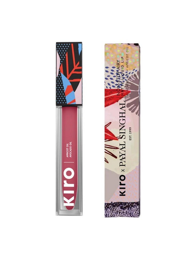 Kiro Non-Stop Airy Matte Liquid Lipstick - Rose Blush, 5ml | Super-Pigmented, Long-Lasting, hydrating | Waterproof, Smudge-Proof, Lightweight | Infused with Avocado & Apricot Oil - Image 1