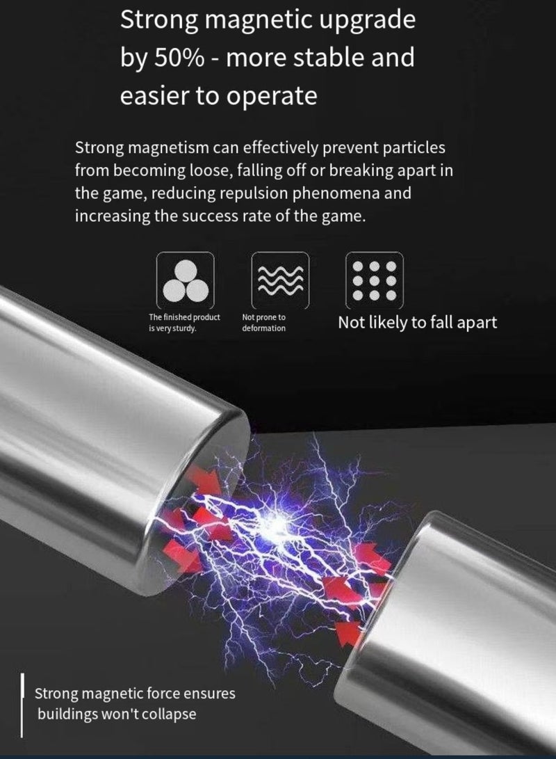 158 قطعة من البلاستيك ديي لعبة مناسبة للأولاد والبنات أكثر من 3 سنوات من العمر لتجميع المغناطيسي 3D هندسية تجميع لعبة ، لعبة مناسبة للأطفال الصغار في التعلم الحسي - Image 4