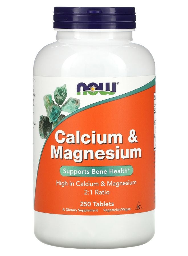 now Calcium & Magnesium 250 Tablets