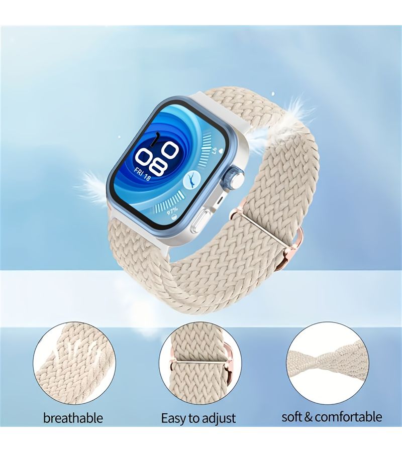 Nylon Strap Compatible For Huawei Fit4 Por 4 3 Breathable Adjustable Fitness Running - Image 3