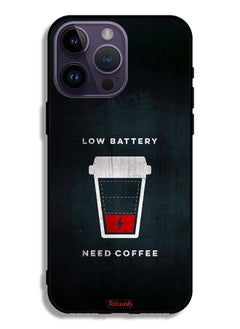 Tolwak Apple iPhone 14 Pro Max Protective Case Low Battery Need Coffee  - Image 2