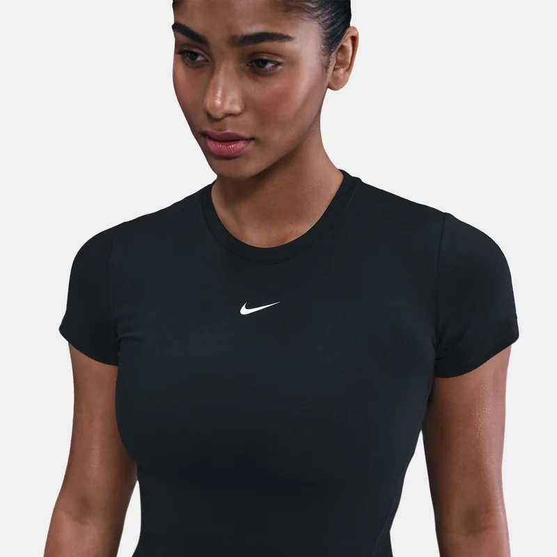 Nike Black Women's One Fitted Dri-FIT Training Top for Women | Best Price UAE